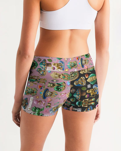 IMG_3100 Women's All-Over Print Mid-Rise Yoga Shorts