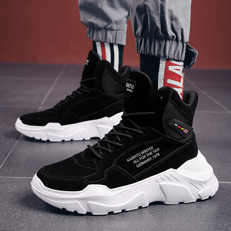 Fall  Winter Trendy Men's Shoes High Top Trendy Shoes