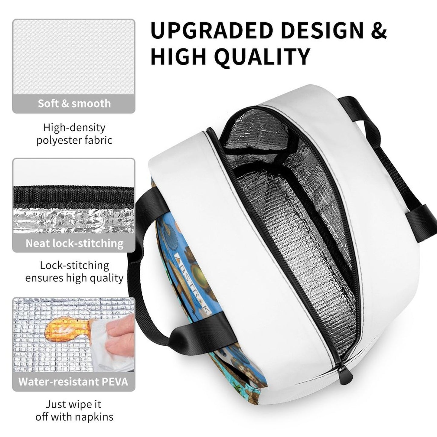 Insulated Lunch Bag with Pocket (All-Over Printing)