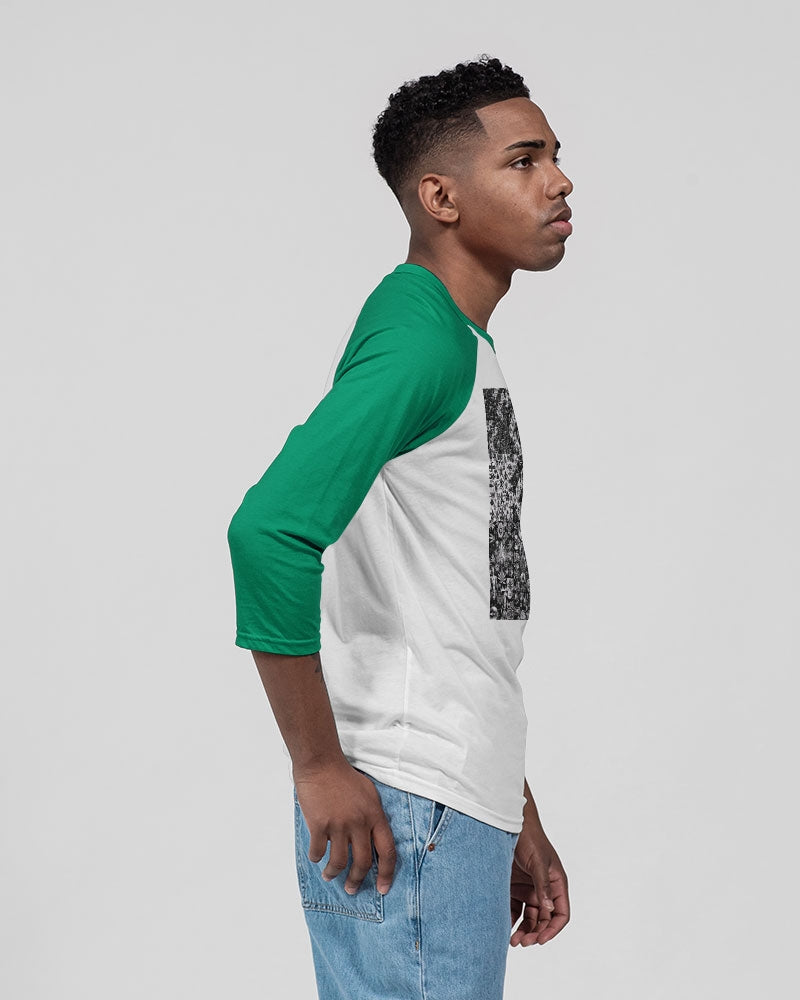 Abstraknyc Unisex Three-Quarter Sleeve Baseball Tee | Bella + Canvas