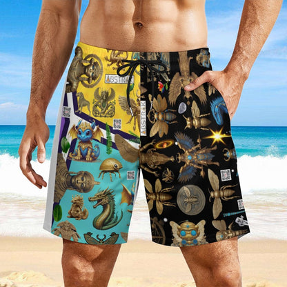 Men's Hawaiian shorts with 4 Pockets