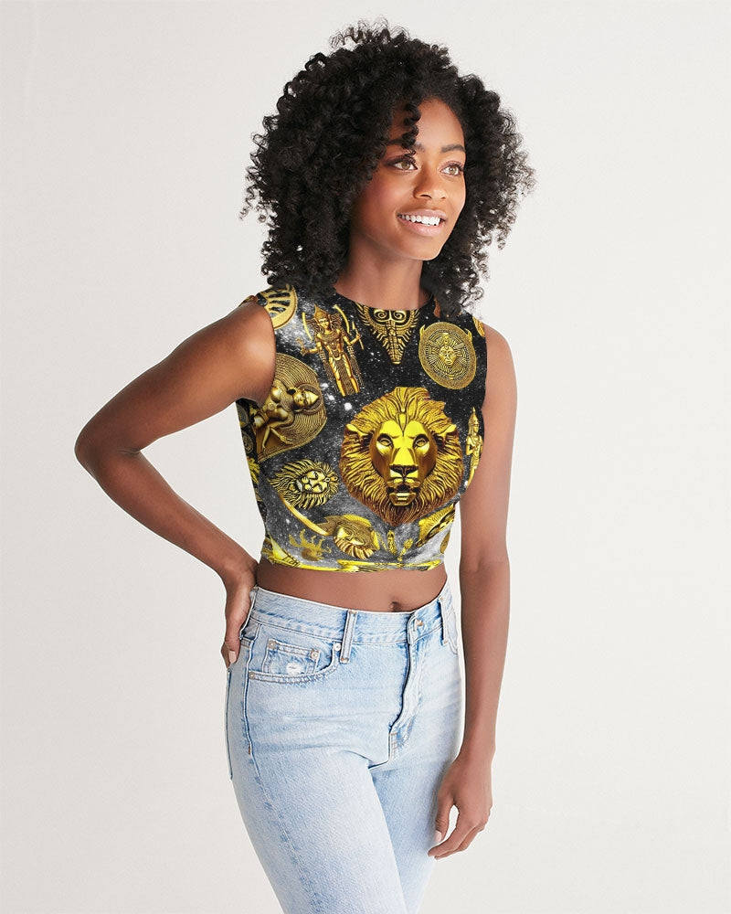 Ancient Abtsrak Women's  All-Over Print Twist-Front Tank