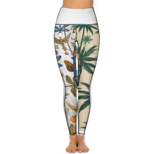 Custom Print Patterned Yoga Pants with 2 Pockets (All-Over Printing)