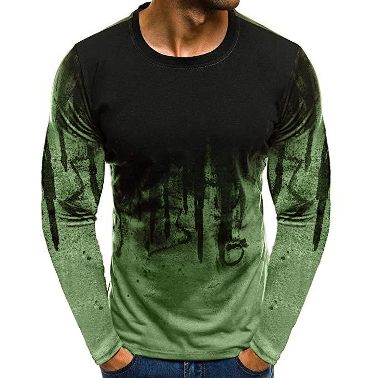 Men's Sports Camouflage Long Sleeve Personality Quick Dry T-Shirt