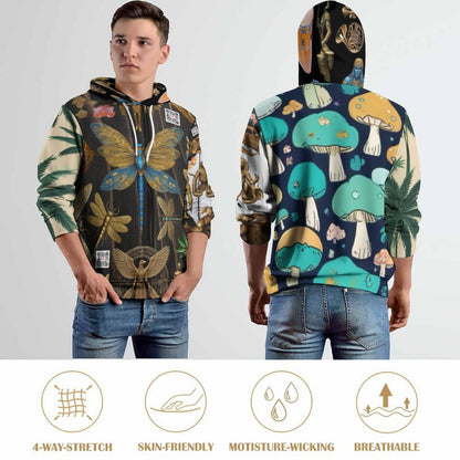 230gsm Men's Cool Hoodie with Double-layer Cap (All-Over Printing)