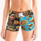 Eye and Face Abstrak Women's All-Over Print Mid-Rise Yoga Shorts