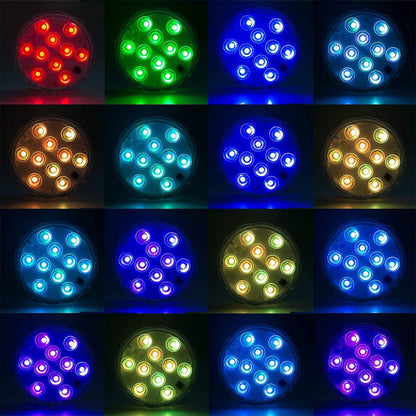 3 LEDs Underwater Light 16 Colors RGB IP68 Waterproof Swimming Pool Light RF Remote Control Submersible Lights For Pond Vase