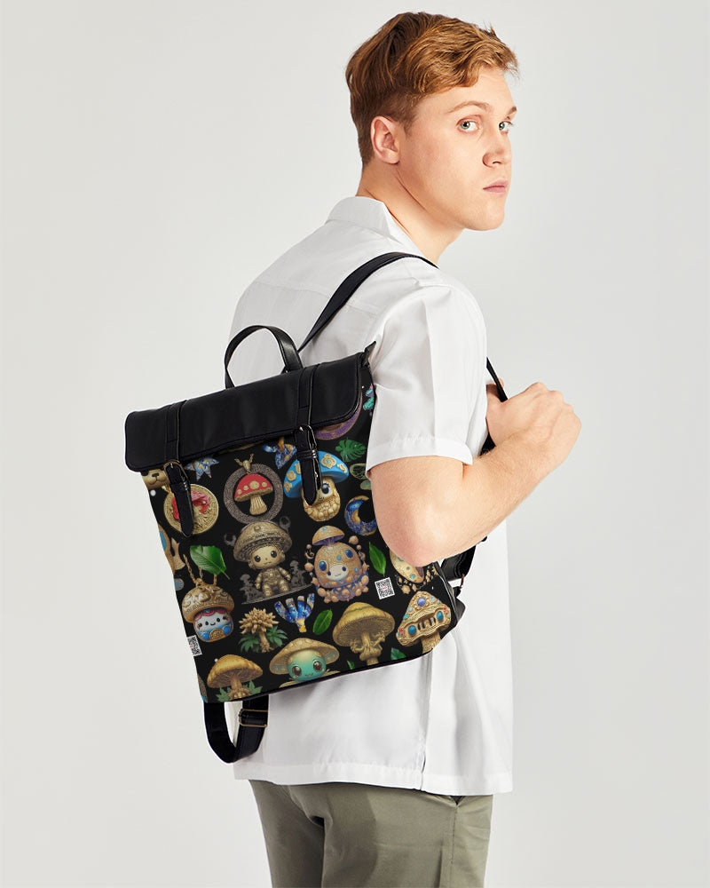 Mushroom Abstak Collection Casual Flap Backpack