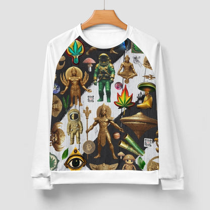 280gsm Men's Crewneck Sweatshirt Raglan A27H (All-Over Printing)