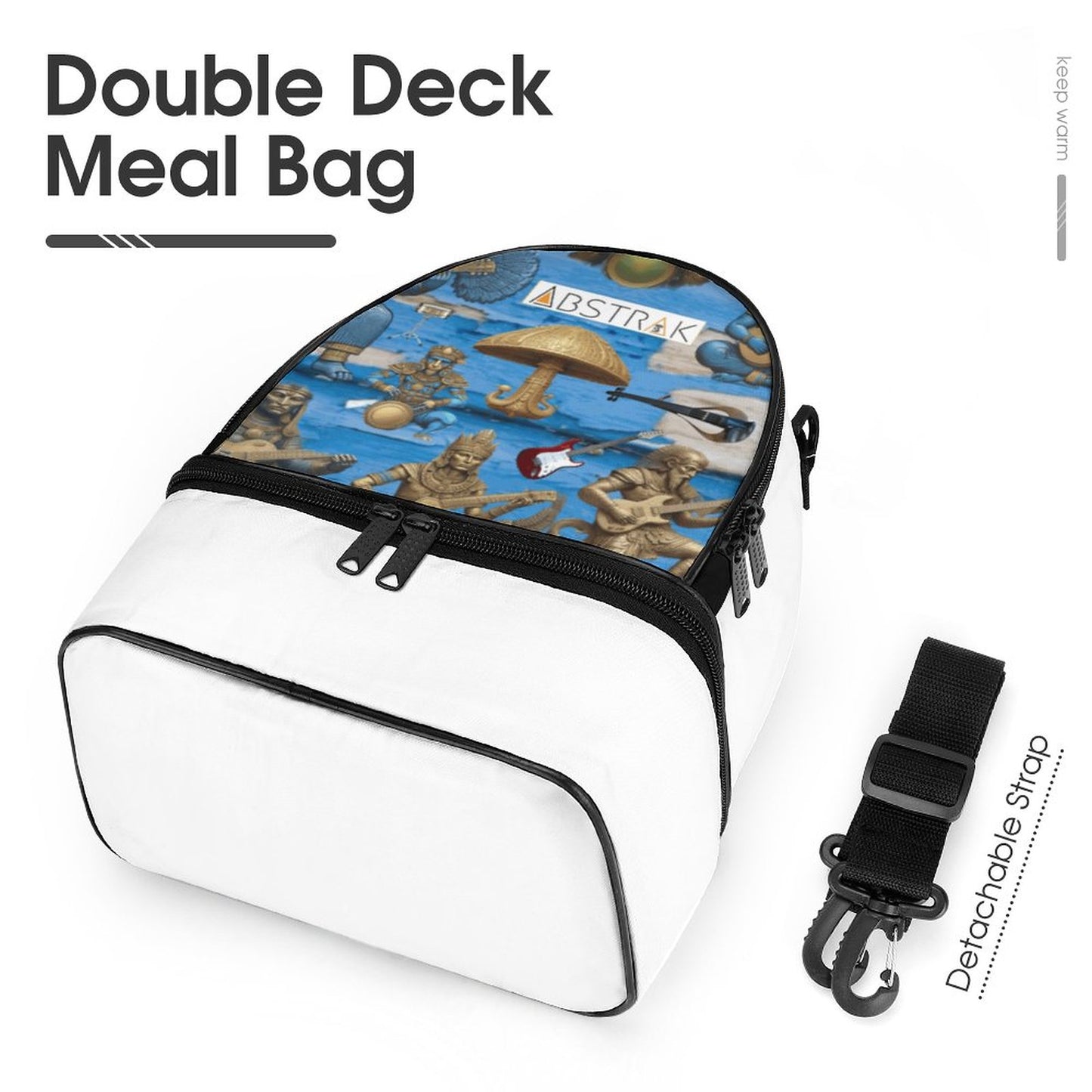 Two-Compartment Insulated Lunch Tote Bag (All-Over Printing)