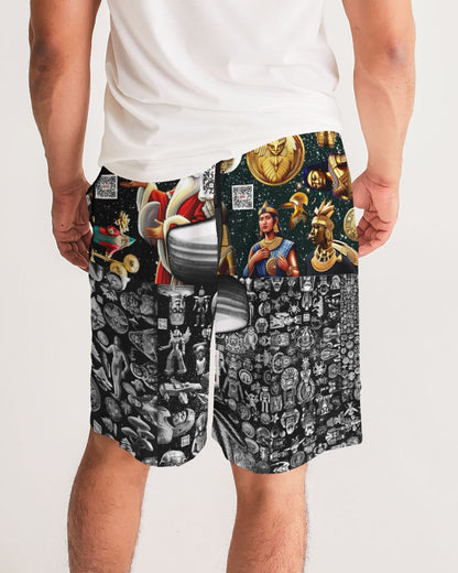 Matrix Vison Men's All-Over Print Jogger Shorts