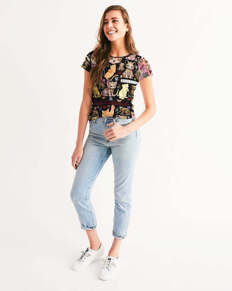 Leidy Abstrak Women's All-Over Print Tee