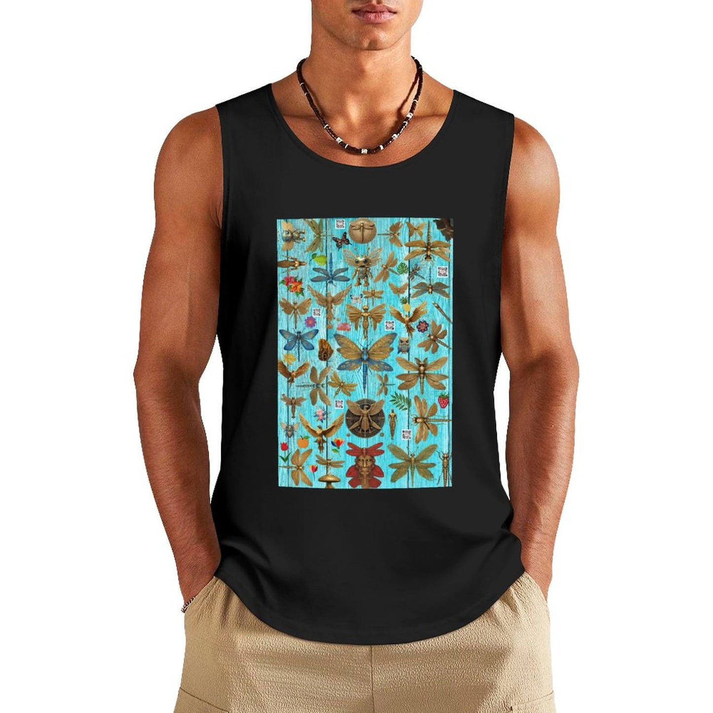 DTF 160gsm Men's Cotton Tank Top BX (Dual-sided Printing)