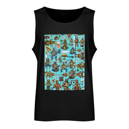 DTF 160gsm Men's Cotton Tank Top BX (Front Printing)