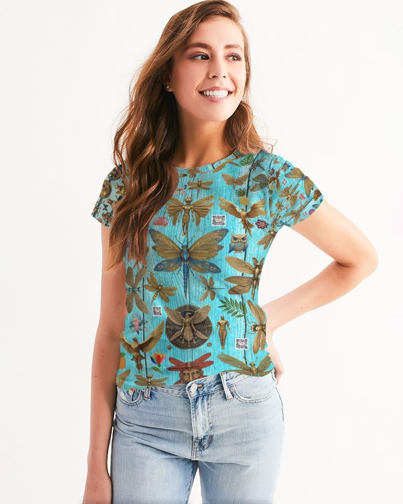 Abstrak dragonfly Women's All-Over Print Tee