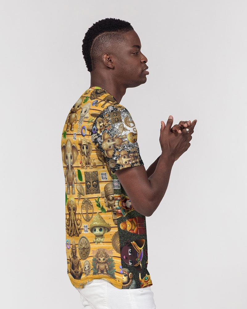 Elephant Collection Men's All-Over Print Pocket Tee