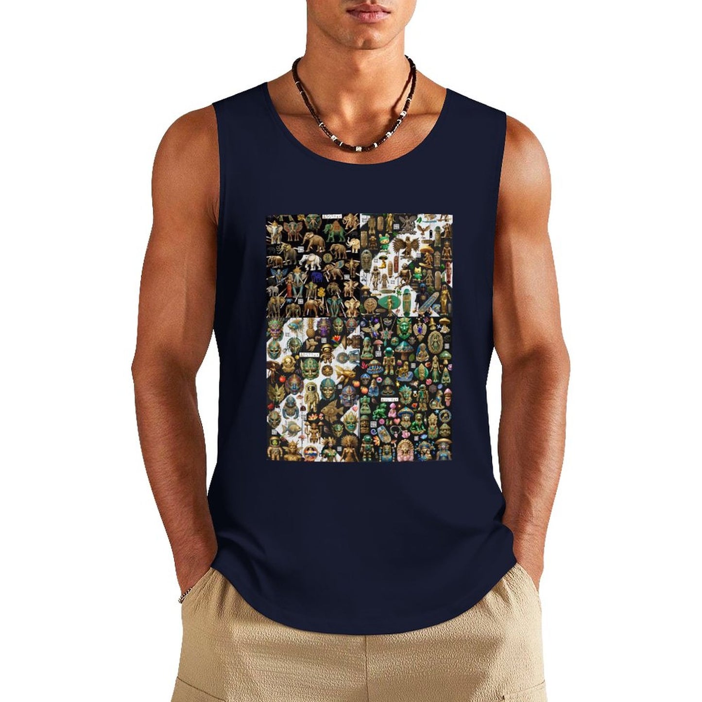 DTF 160gsm Men's Cotton Tank Top BX (Dual-sided Printing)