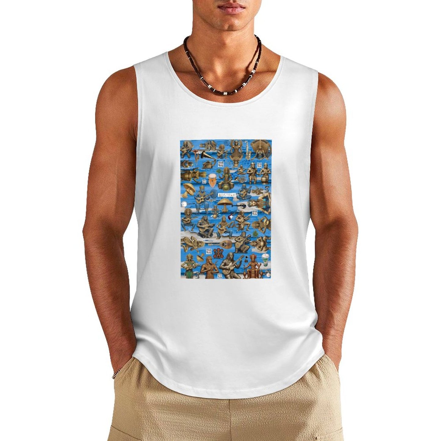 DTF 160gsm Men's Cotton Tank Top BX (Front Printing)