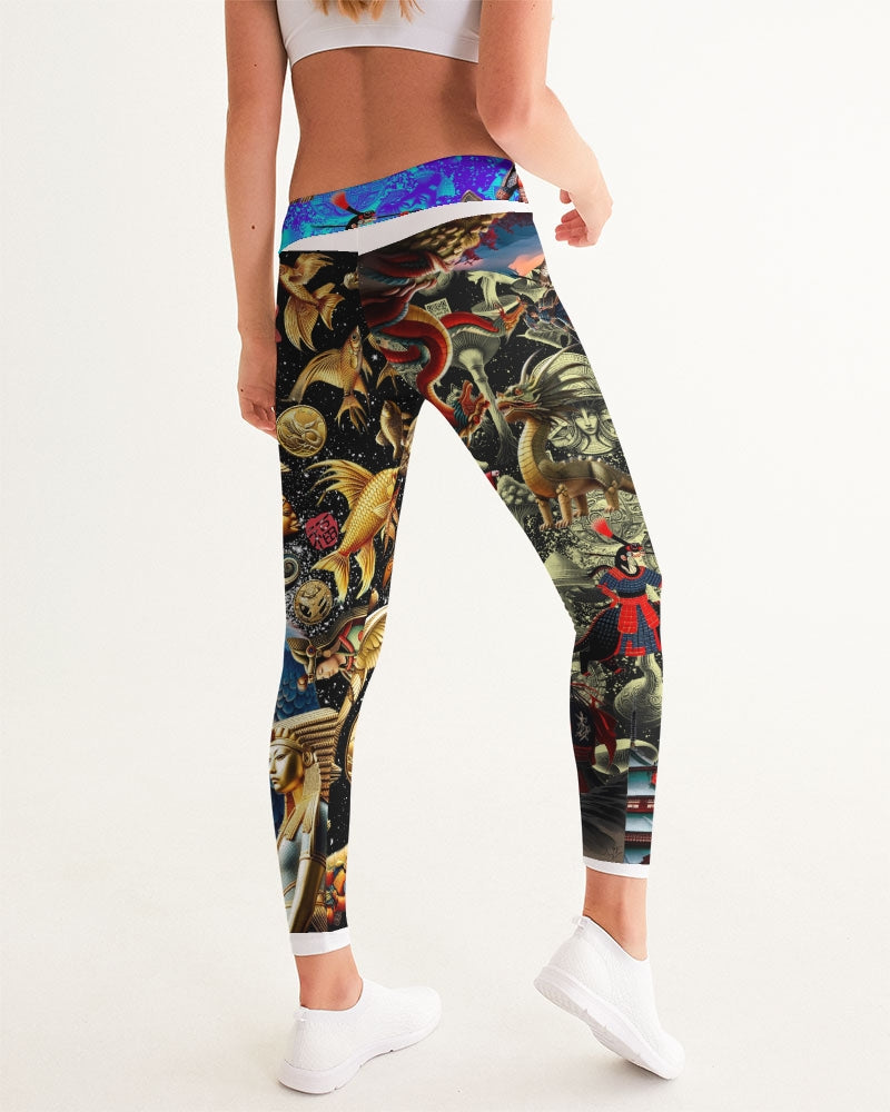 Trendy Abstrak Pattern Women's All-Over Print Yoga Pants