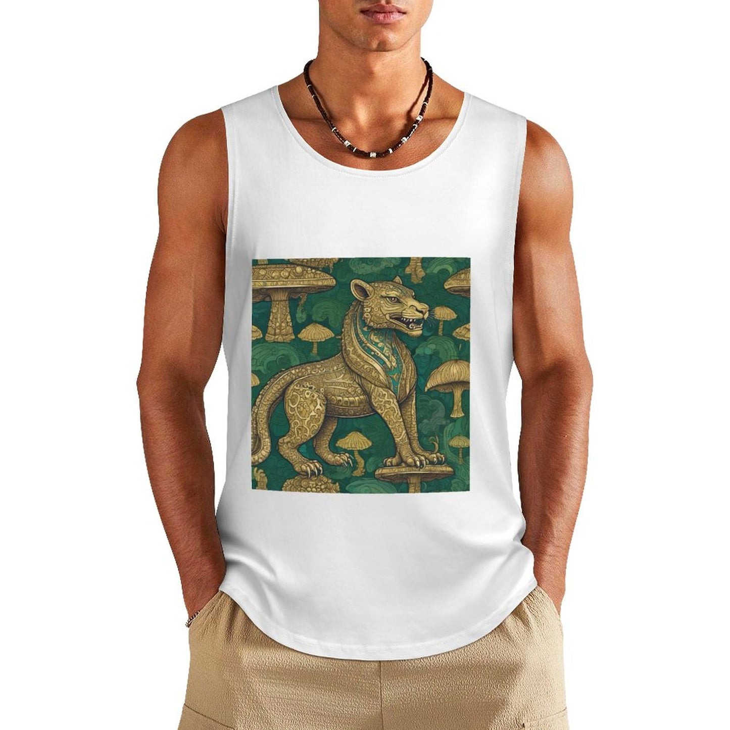 DTF 160gsm Men's Cotton Tank Top BX (Dual-sided Printing)