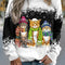 Cross-border Women's Christmas New Snowman And Cat Printed Long Sleeve Casual Loose-fitting T-shirt Christmas Supplies