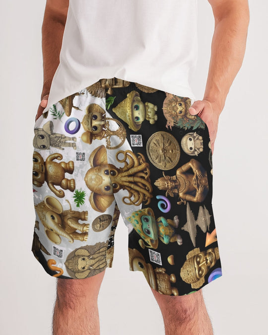 Elephant Collection Men's All-Over Print Jogger Shorts