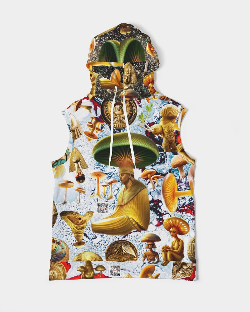 Illustration Abstrak Men's All-Over Print Heavyweight Sleeveless Hoodie