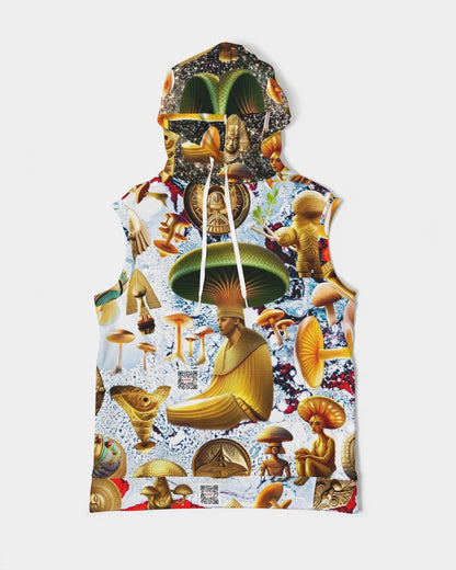 Illustration Abstrak Men's All-Over Print Heavyweight Sleeveless Hoodie