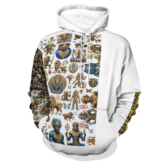 230gsm Men's Personalized Hoodie with Double-layer Cap (All-Over Printing)