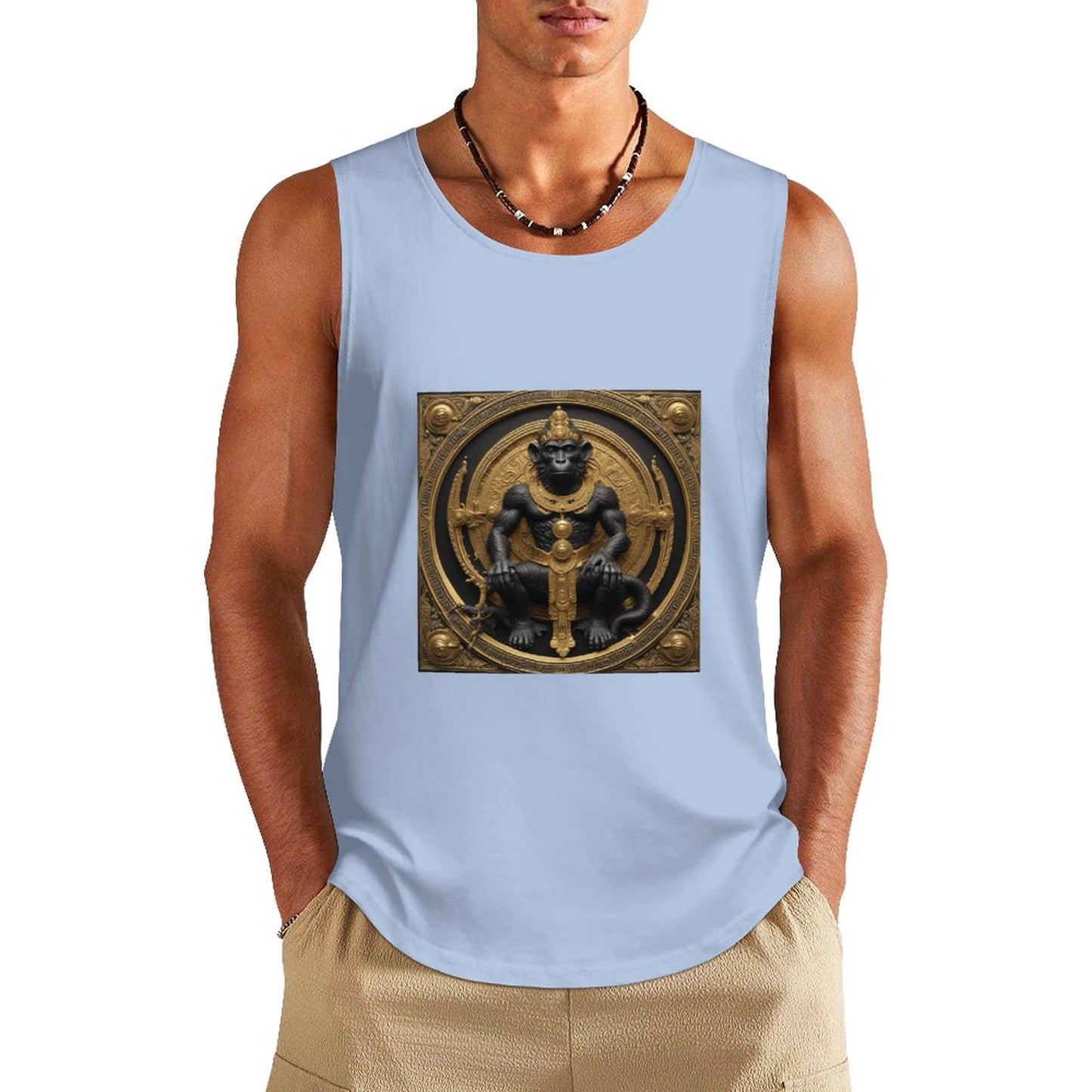 DTF 160gsm Men's Cotton Tank Top BX (Dual-sided Printing)