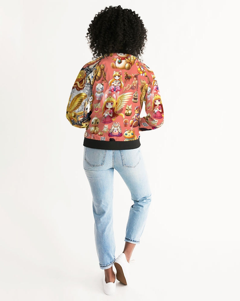 Womens Abstrak Women's All-Over Print Bomber Jacket