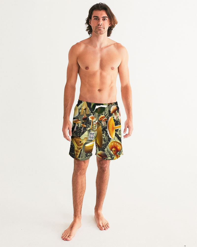 Illustration Abstrak Men's All-Over Print Swim Trunk