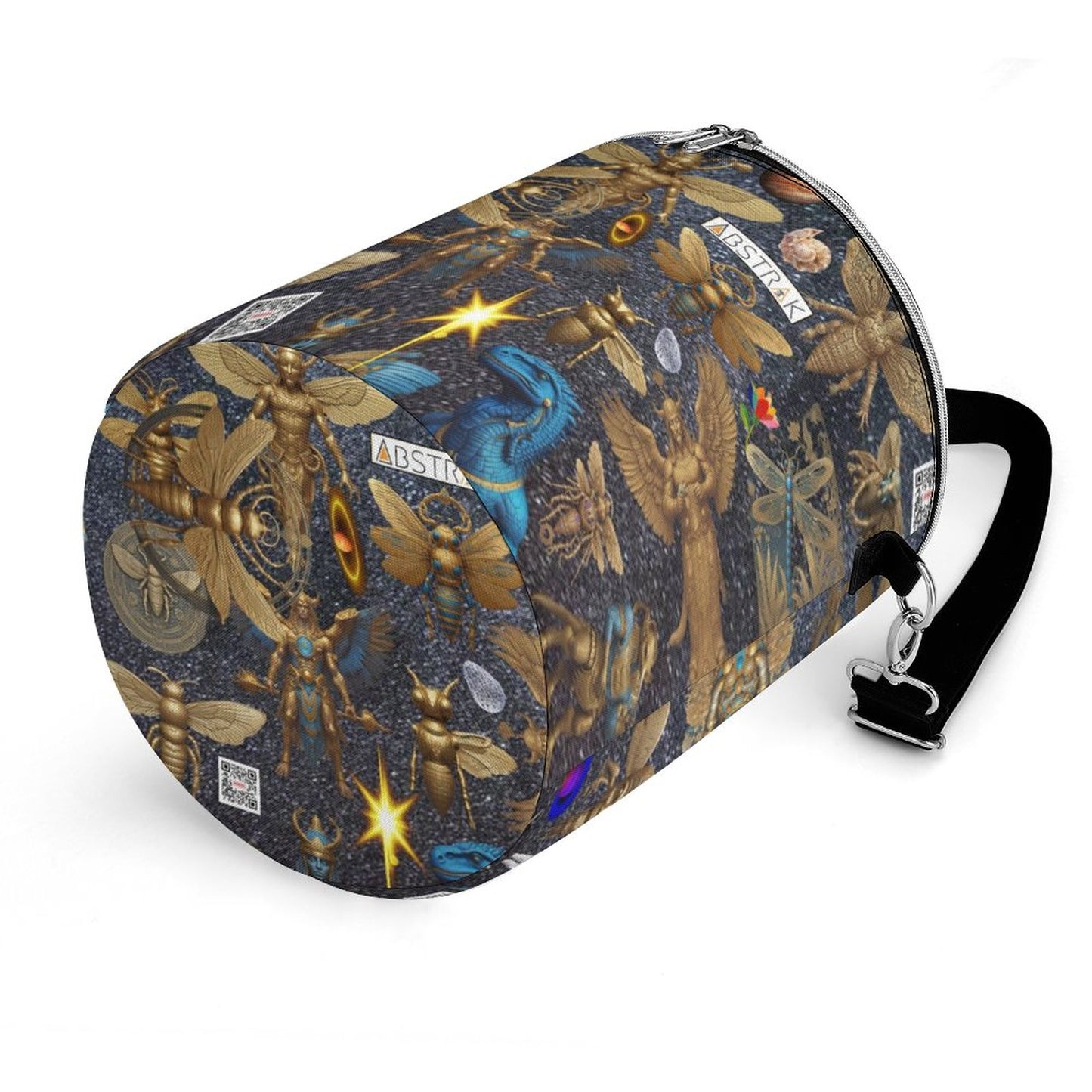 Round Collapsible Insulated Cooler Bag with Shoulder Strap A018 (All-Over Printing)