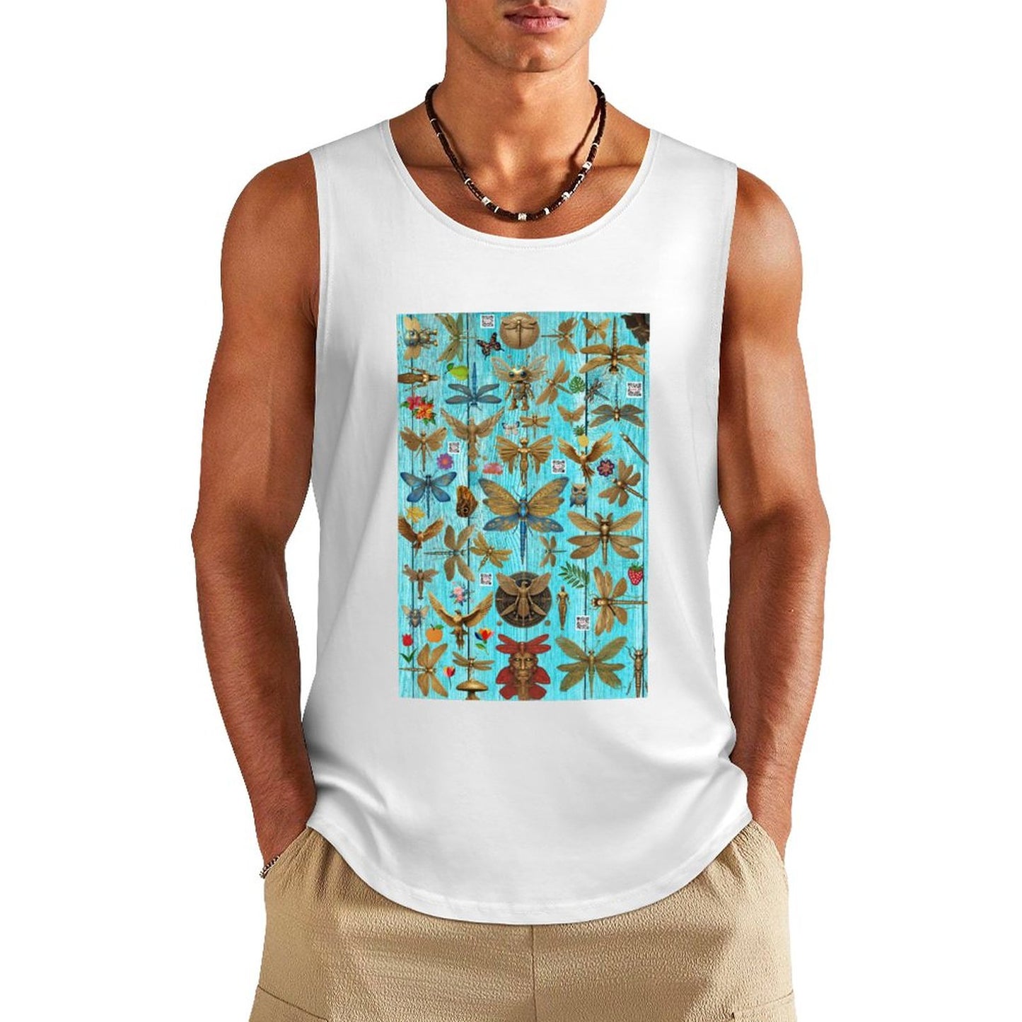 DTF 160gsm Men's Cotton Tank Top BX (Dual-sided Printing)