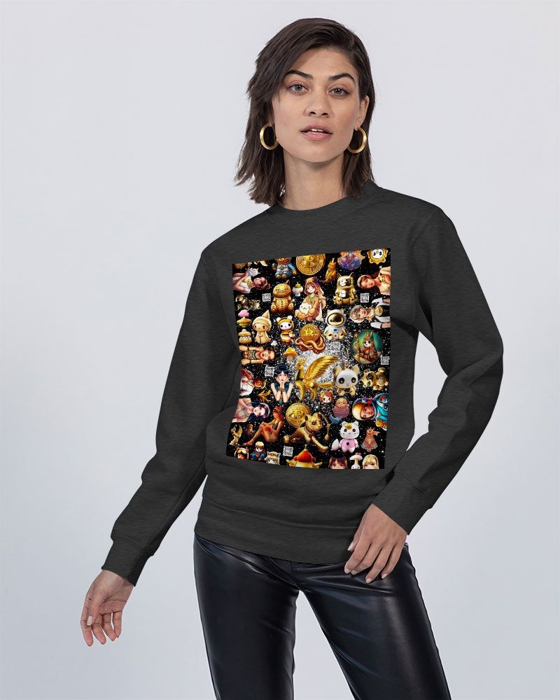 Womens Abstrak Unisex Premium Crewneck Sweatshirt | Lane Seven