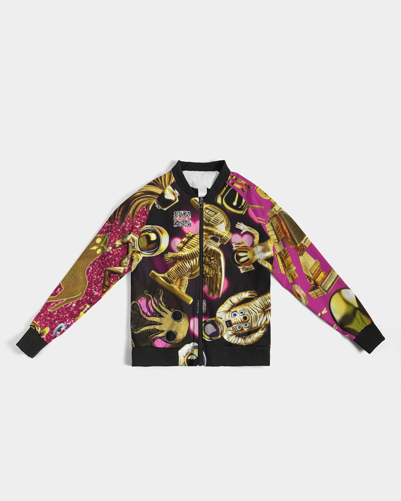 Robotic Abstrak Women's All-Over Print Bomber Jacket