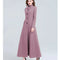 Women Woolen Coat 2024 Winter New Elegant Wool Jacket Slim Long Woolen Trench Coat Thick Warm Tops Lady Vintage Dress Overcoat