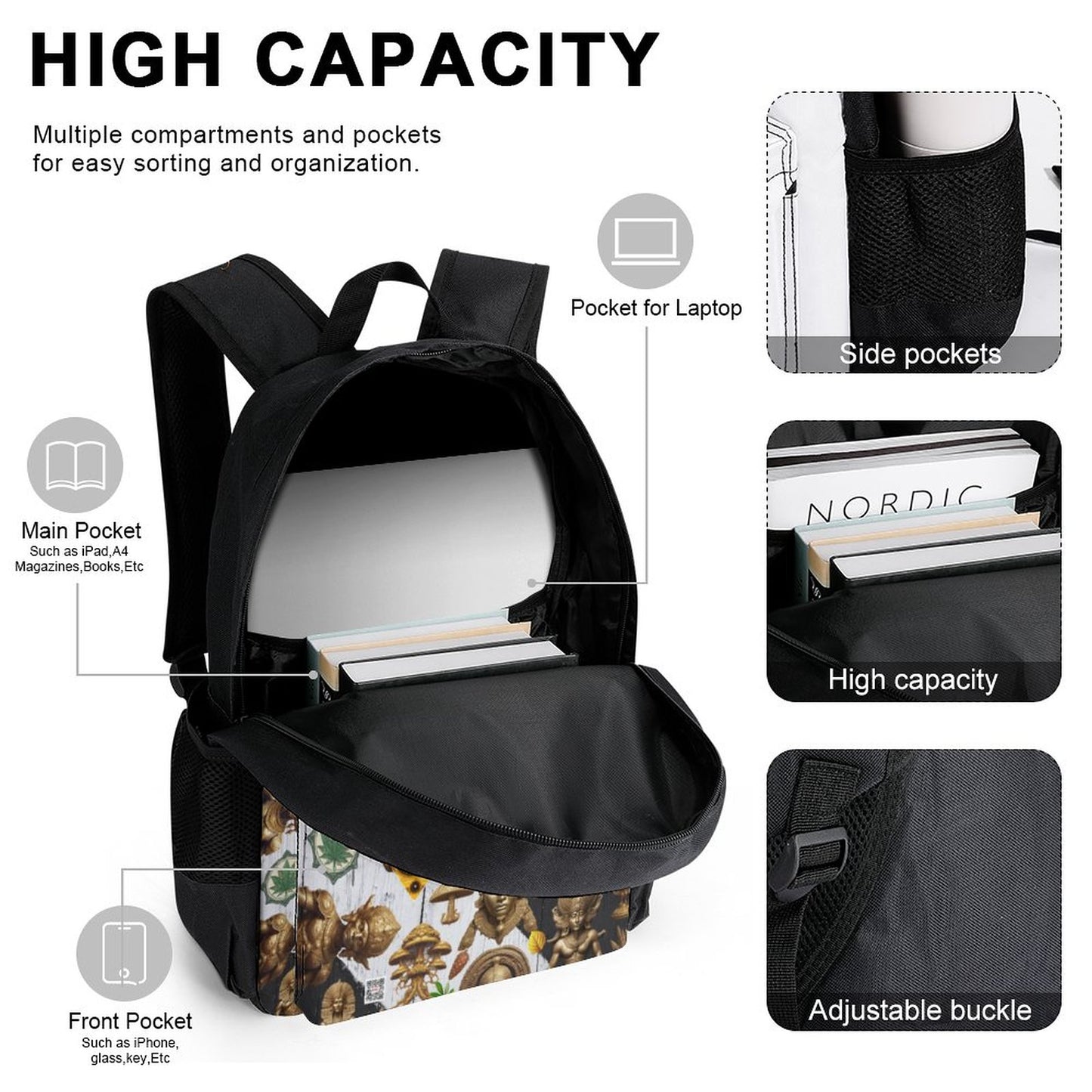 Set of 3 Bags (Shoulder Bag Lunch Bag & Pencil Pouch)