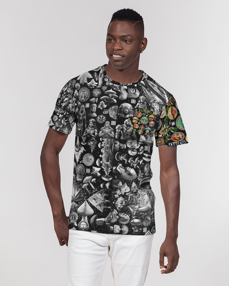 Mushroom Abstak Collection Men's All-Over Print Pocket Tee