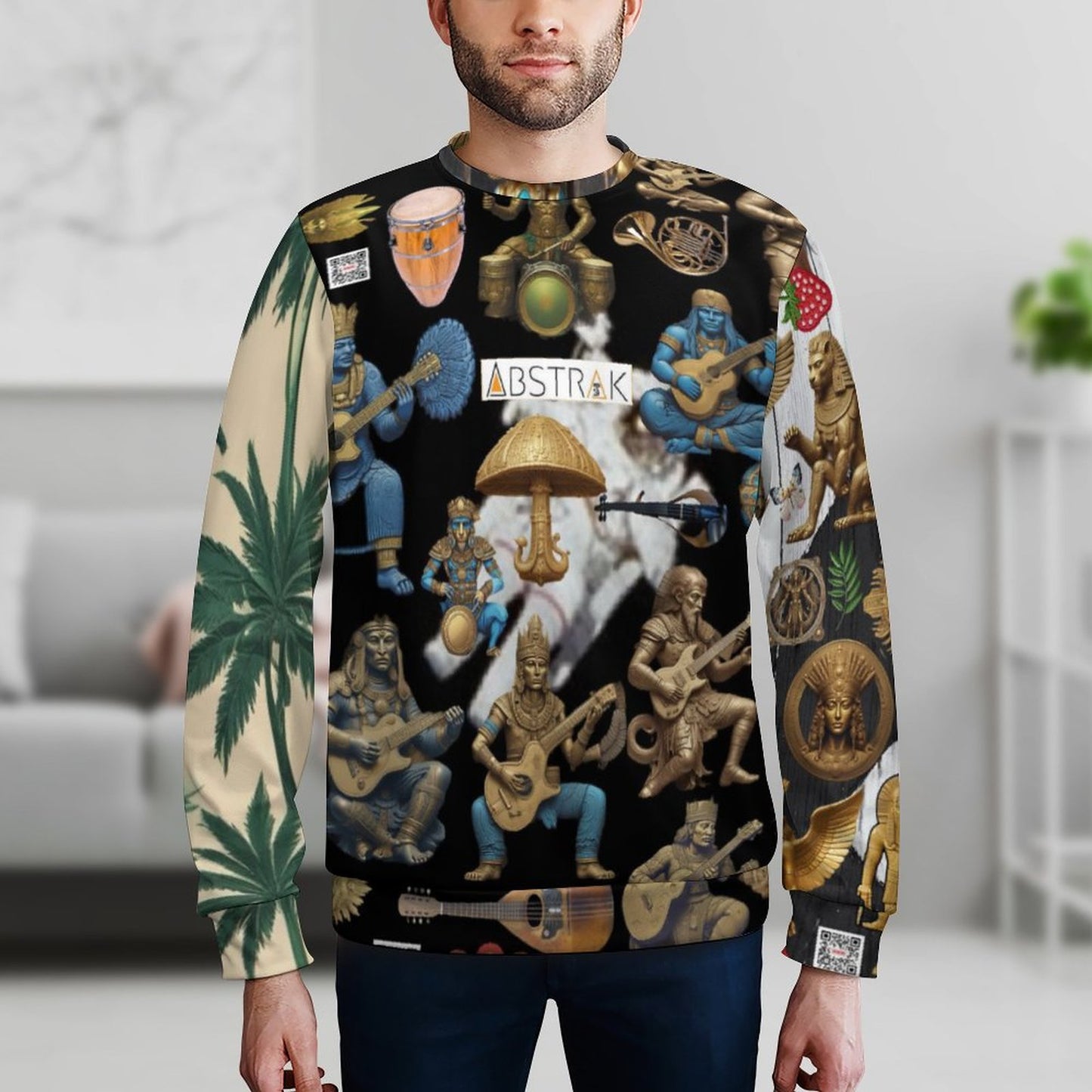 250gsm Round Neck Men's Sweatshirt 4T35 (All-Over Printing)