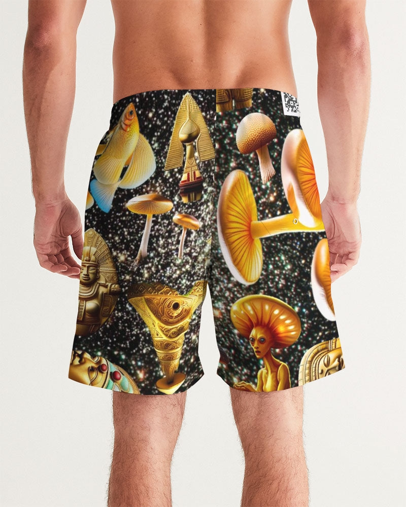 Illustration Abstrak Men's All-Over Print Swim Trunk