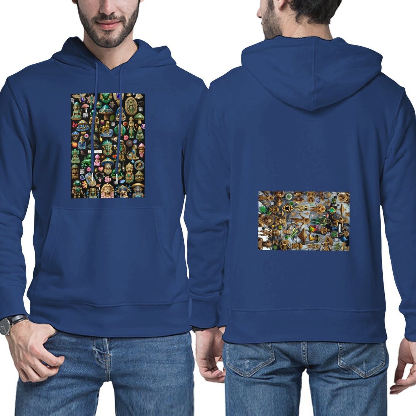 DTG 255gsm Men's Hoodie with Pouch (Dual-sided Printing)