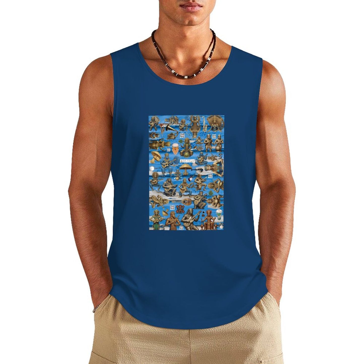 DTF 160gsm Men's Cotton Tank Top BX (Front Printing)