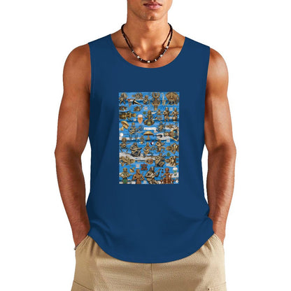 DTF 160gsm Men's Cotton Tank Top BX (Front Printing)