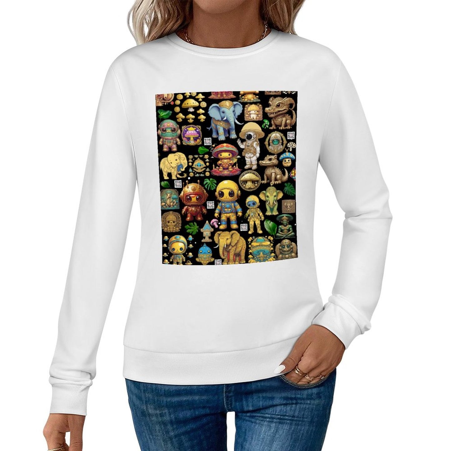 DTG 260gsm Women's Printed Sweatshirt (Front Printing)