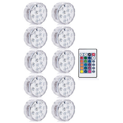 3 LEDs Underwater Light 16 Colors RGB IP68 Waterproof Swimming Pool Light RF Remote Control Submersible Lights For Pond Vase