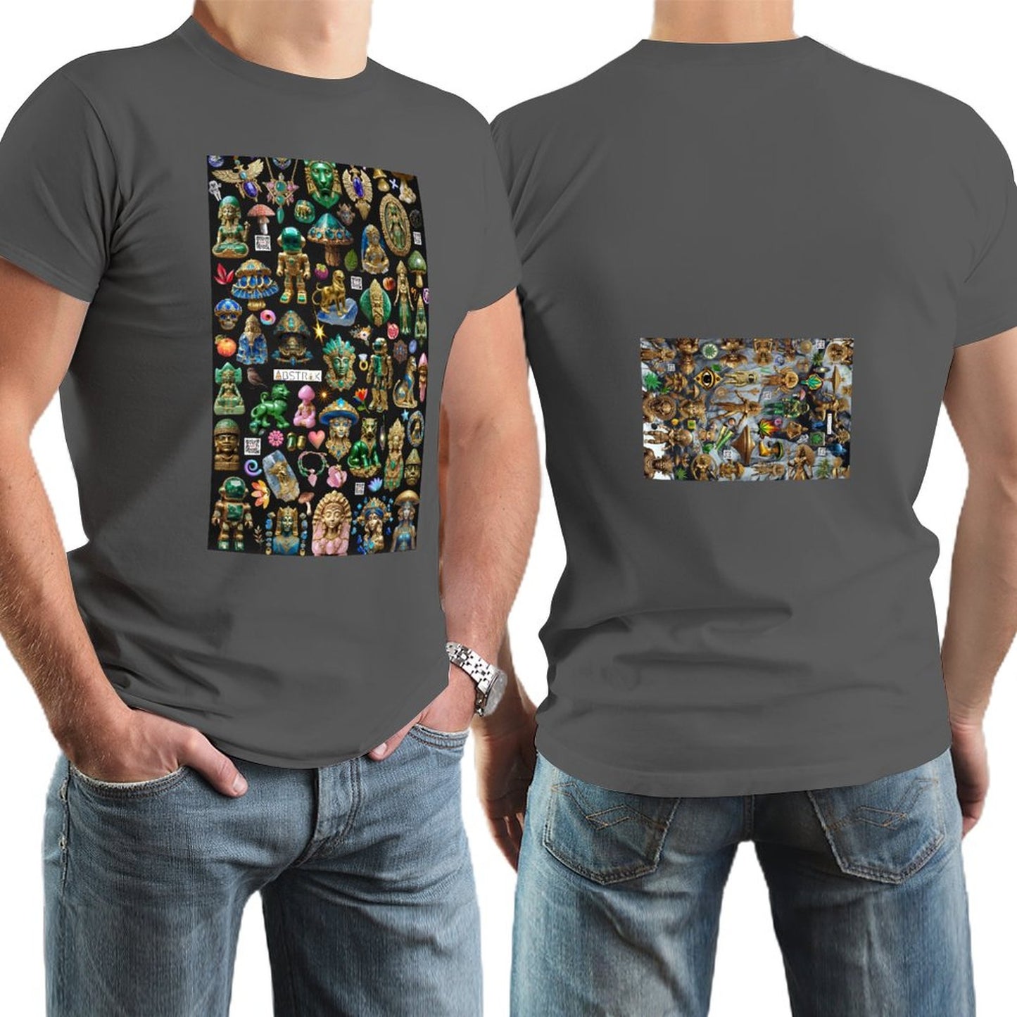 DTG 150gsm Short Sleeve Tshirt Men (High Definition & Dual-sided Printing)