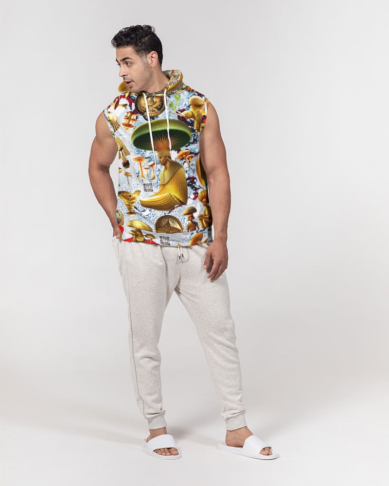 Illustration Abstrak Men's All-Over Print Heavyweight Sleeveless Hoodie