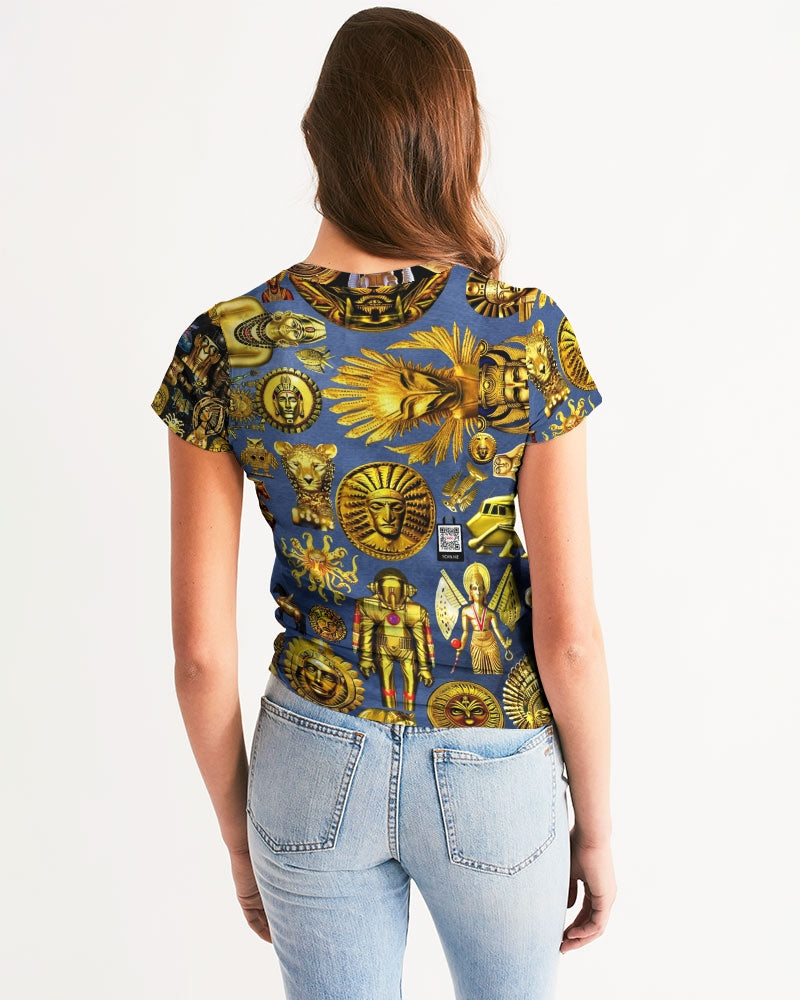 Eye and Face Abstrak Women's All-Over Print Tee