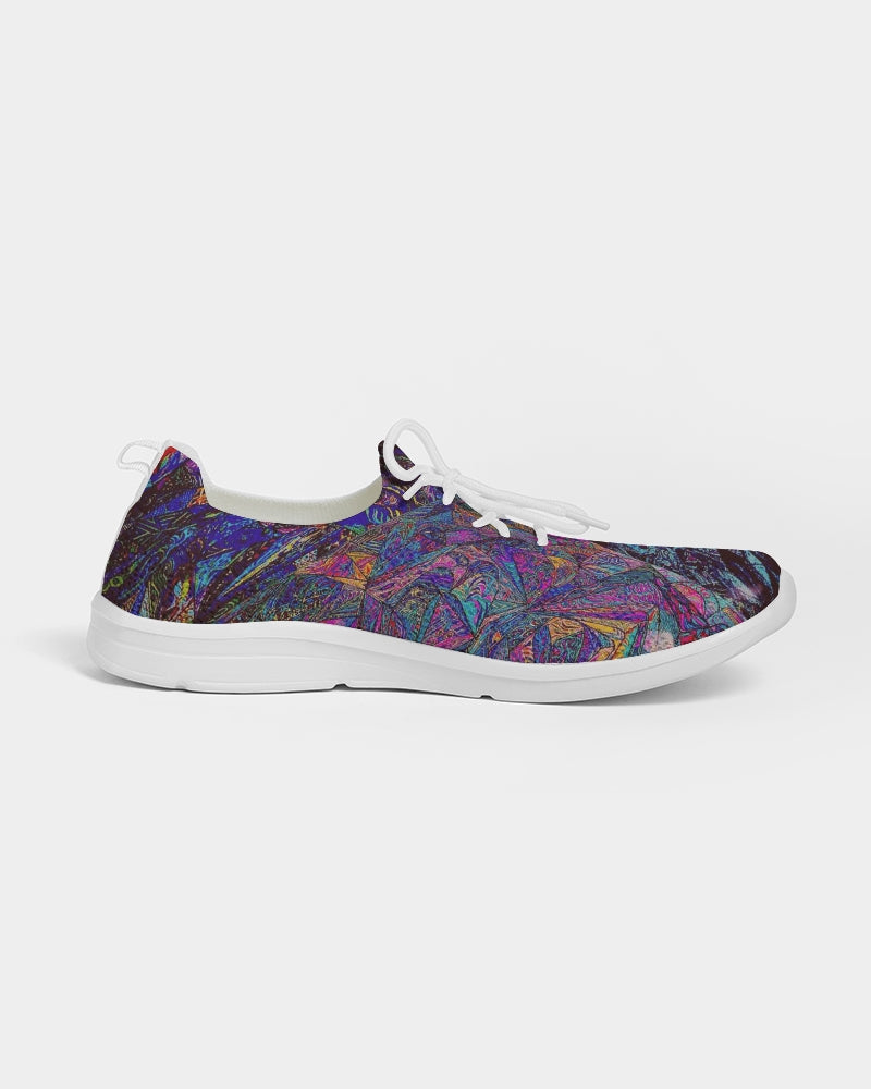 Colorful Artistic Abstract Women's Lace Up Flyknit Shoe